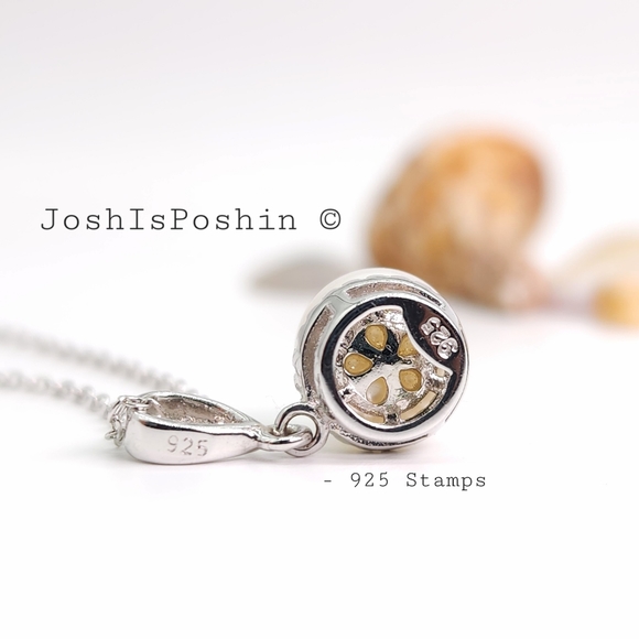 Freshwater Pearl pendant necklace in sterling silver - Picture 6 of 14